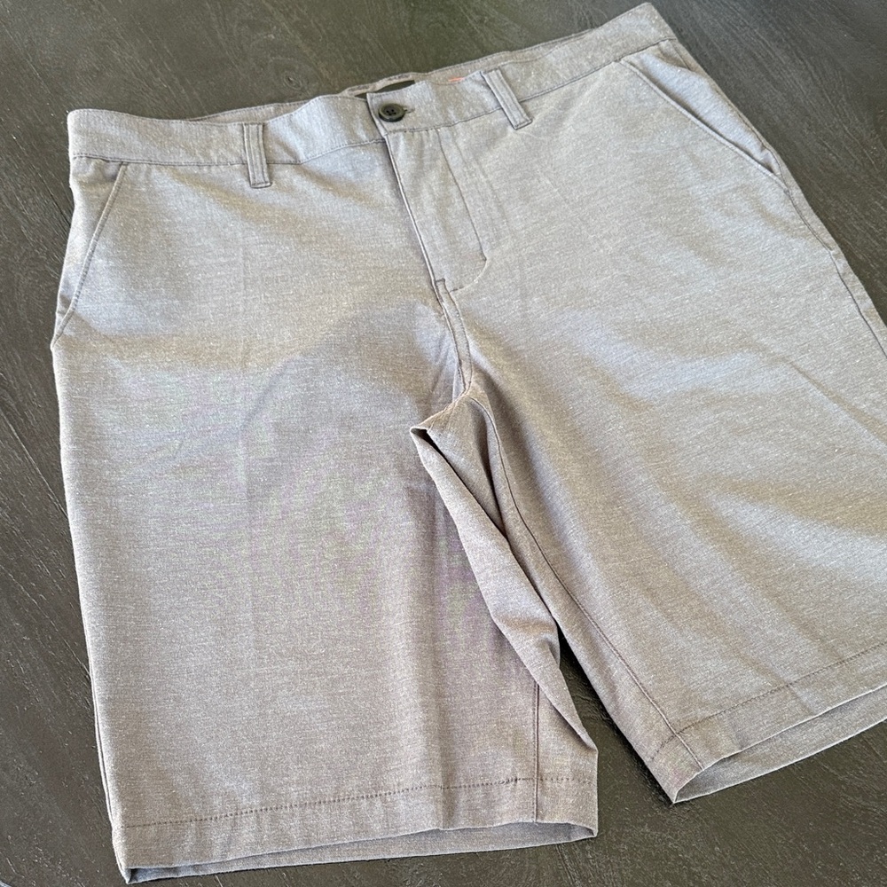 Ocean Current Stone Gray Flat Front Shorts - image 1